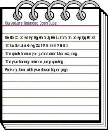 Curvature-Rounded Regular animated font preview Curvature-Rounded Regular animated font preview