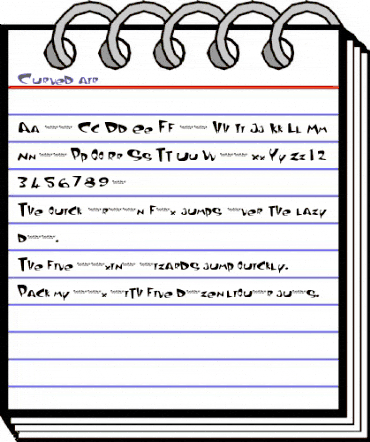 Curved air Regular animated font preview