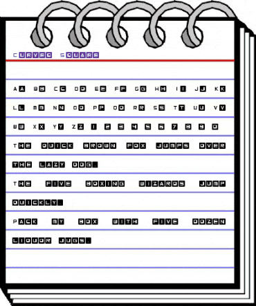 Curved Square Regular animated font preview Curved Square Regular animated font preview