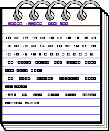 Curved Square Regular animated font preview Curved Square Regular animated font preview