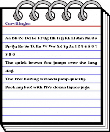 Curvilingus Regular animated font preview
