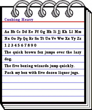 Cushing Heavy animated font preview Cushing Heavy animated font preview