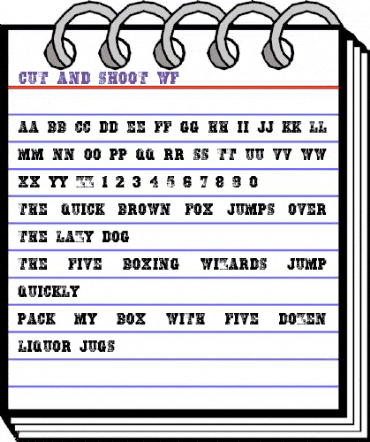 Cut and Shoot WF Regular animated font preview Cut and Shoot WF Regular animated font preview