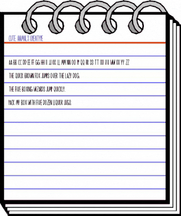 Cute Animals Regular animated font preview