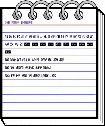 Cute Pinkies Regular animated font preview Cute Pinkies Regular animated font preview