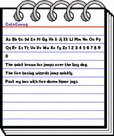 Cute Enung Cute Enung animated font preview Cute Enung Cute Enung animated font preview
