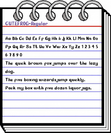 CUTE FROG Regular animated font preview