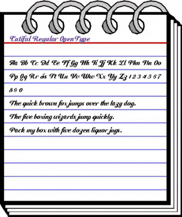 Cutiful Regular animated font preview Cutiful Regular animated font preview