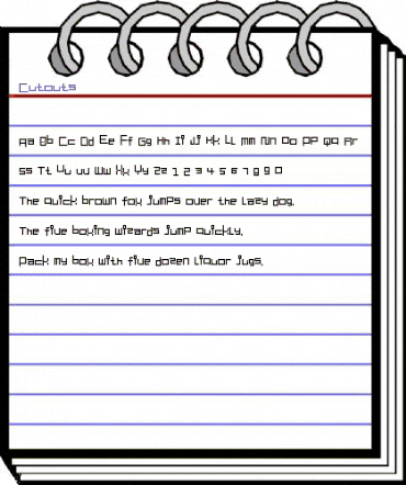 Cutouts Medium animated font preview