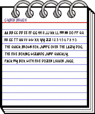 Cyber Brush Regular animated font preview