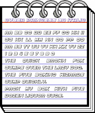 Cyber Princess 3D Italic animated font preview Cyber Princess 3D Italic animated font preview