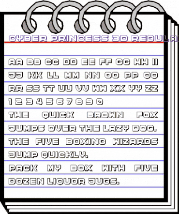 Cyber Princess 3D Regular animated font preview
