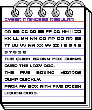 Cyber Princess Regular animated font preview