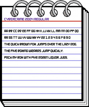 Cybercrime 2004 Regular animated font preview Cybercrime 2004 Regular animated font preview