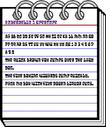 Cyberdelic Regular animated font preview Cyberdelic Regular animated font preview