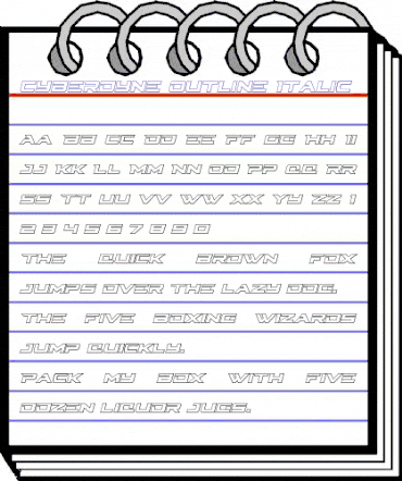 Cyberdyne Outline Italic Outline Italic animated font preview Cyberdyne Outline Italic Outline Italic animated font preview