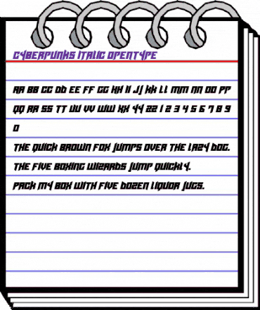 Cyberpunks Italic animated font preview Cyberpunks Italic animated font preview