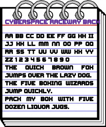 Cyberspace Raceway Back Regular animated font preview Cyberspace Raceway Back Regular animated font preview
