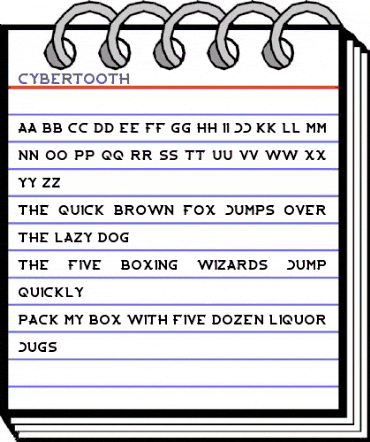CYBERTOOTH Regular animated font preview CYBERTOOTH Regular animated font preview