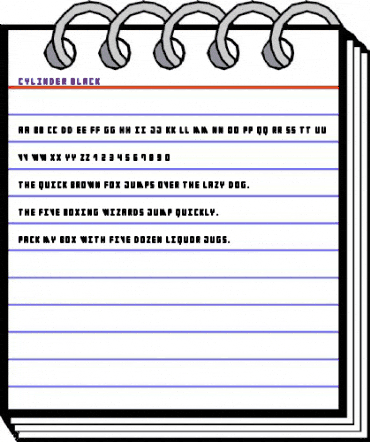 Cylinder Black animated font preview