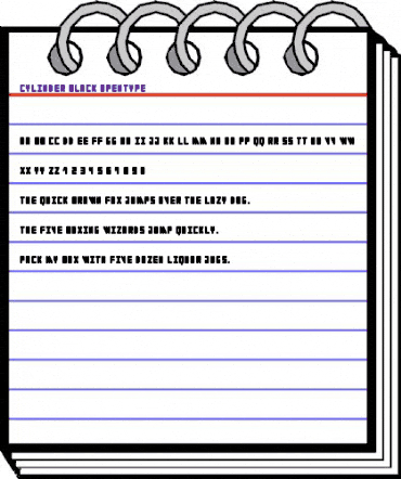 Cylinder Black animated font preview