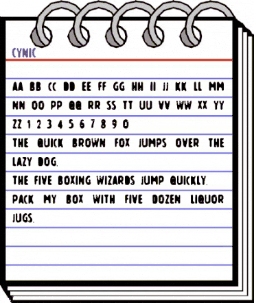 Cynic Regular animated font preview