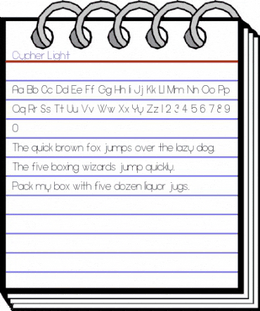 Cypher Light animated font preview