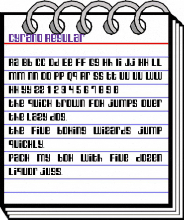 Cyrano Regular animated font preview