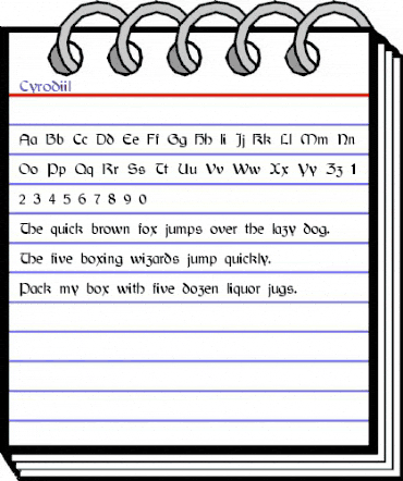 Cyrodiil Regular animated font preview Cyrodiil Regular animated font preview