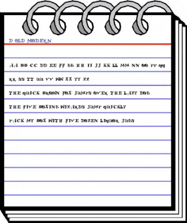 D_OLD MODERN Regular animated font preview D_OLD MODERN Regular animated font preview