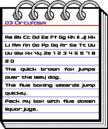 D3 Circuitism Regular animated font preview D3 Circuitism Regular animated font preview