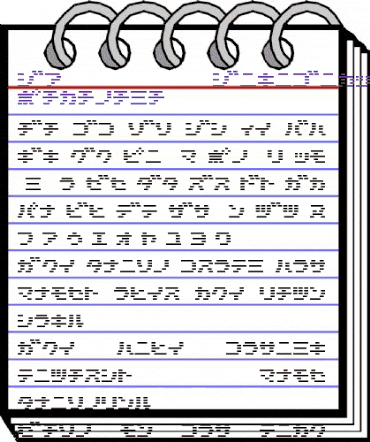 D3 DigiBitMapism Katakana Regular animated font preview