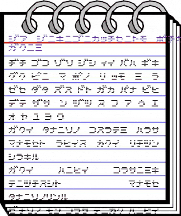D3 DigiBitMapism Katakana Thin Regular animated font preview