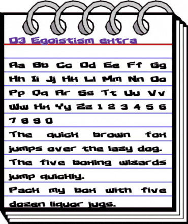 D3 Egoistism extra Regular animated font preview D3 Egoistism extra Regular animated font preview