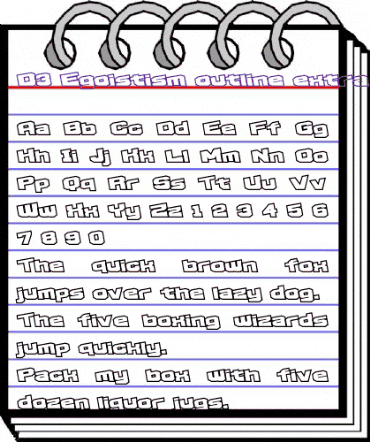 D3 Egoistism outline extra Regular animated font preview D3 Egoistism outline extra Regular animated font preview