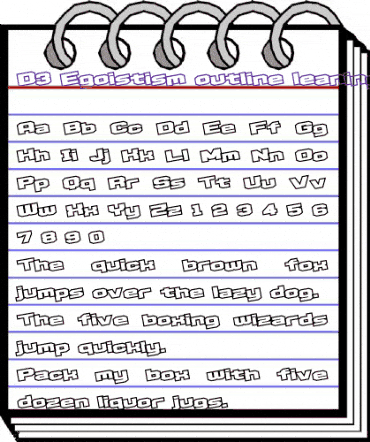D3 Egoistism outline leaning Regular animated font preview D3 Egoistism outline leaning Regular animated font preview