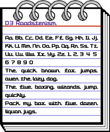 D3 Roadsterism Regular animated font preview