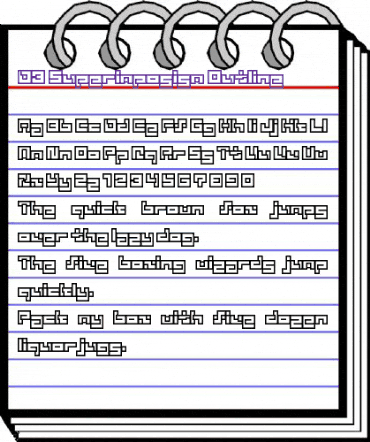 D3 Superimposism Outline Regular animated font preview