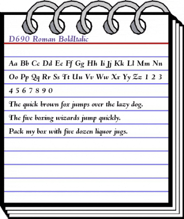 D690-Roman BoldItalic animated font preview D690-Roman BoldItalic animated font preview