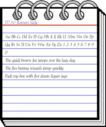 D730-Roman Italic animated font preview D730-Roman Italic animated font preview