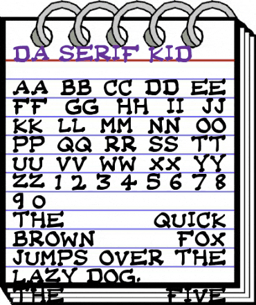 Da Serif Kid Regular animated font preview Da Serif Kid Regular animated font preview