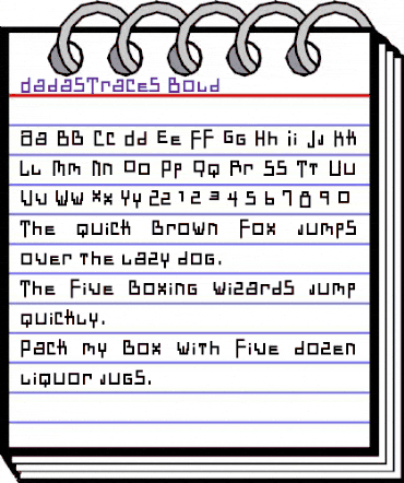 DadasTraces Regular animated font preview