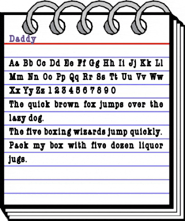 Daddy Regular animated font preview