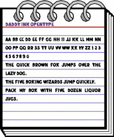 Daddy Ink Regular animated font preview Daddy Ink Regular animated font preview