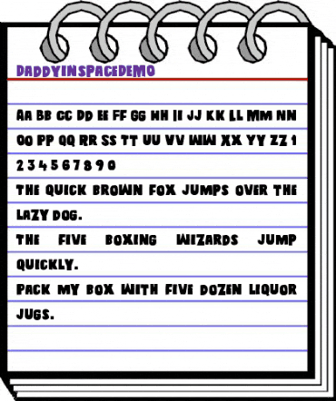 Daddy in space DEMO Regular animated font preview Daddy in space DEMO Regular animated font preview