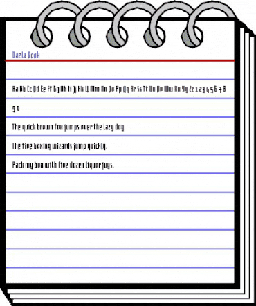 Daela Book animated font preview