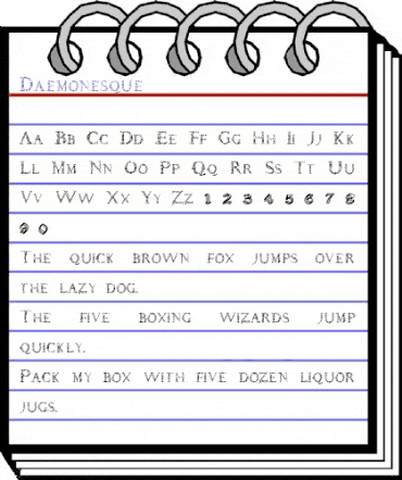 Daemonesque Regular animated font preview Daemonesque Regular animated font preview