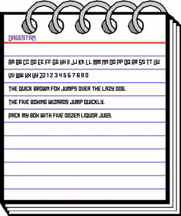 Dagestan Regular animated font preview Dagestan Regular animated font preview