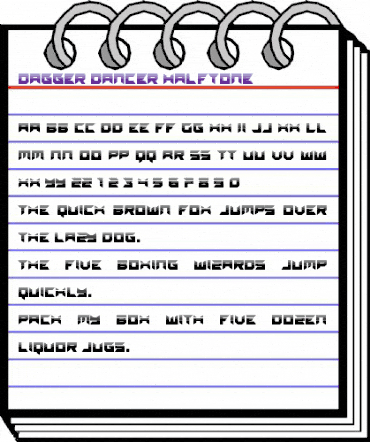 Dagger Dancer Halftone Regular animated font preview Dagger Dancer Halftone Regular animated font preview