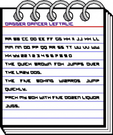 Dagger Dancer Leftalic Regular animated font preview Dagger Dancer Leftalic Regular animated font preview